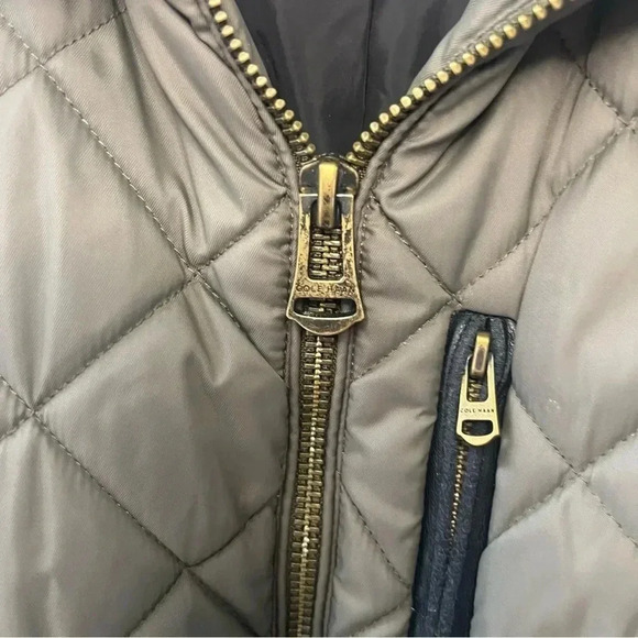 Cole Haan Olive‎ Green Quilted Winter Jacket Women’s Size Small - Picture 7 of 12